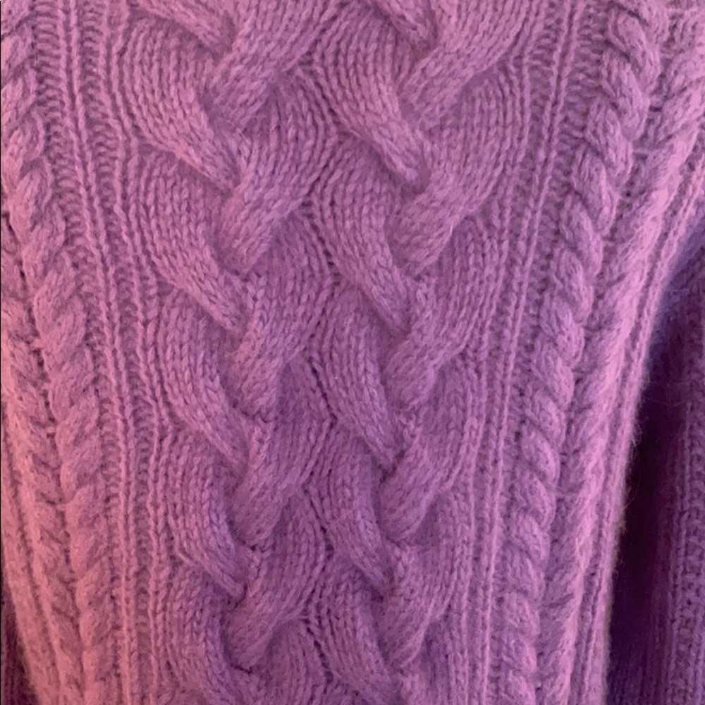 J. Crew Angora Lambswool Cable Knit Sweater - Picture 7 of 8